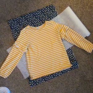 Long sleeve striped yellow shirt